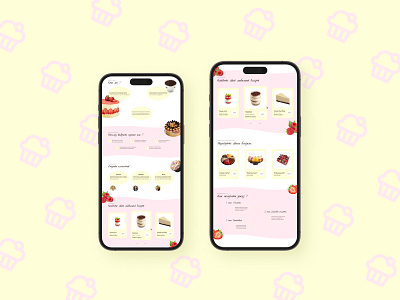 Mobile concept of a healthy dessert shop #2 landing page mobile concept ui uxui design web design