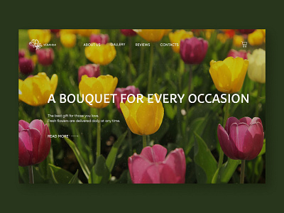 Flower shop homepage concept homepage landing page uxui design web design