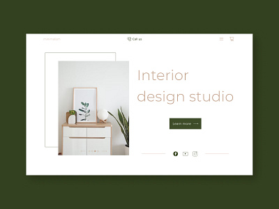 Interior design studio concept #1 concept homepage interior ui uxuidesign webdesign