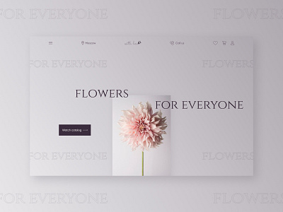 Homepage of a flower shop concept design homepage landing page ui uxix webdesign