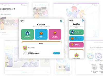 Xello Elementary Dashboard dashboard design kids mobile students ui ux web