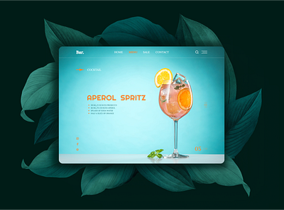 Cocktail bar concept design ui uxui uxui design web design