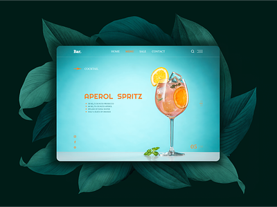 Cocktail bar concept design ui uxui uxui design web design