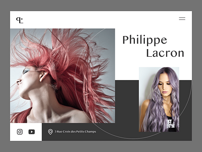 Hair Studio UI Concept concept ui design diseño web ui ui design user interface web design concept