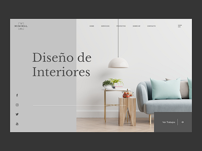Diseño de Interiores concept ui design diseño web ui ui design user interface web design concept