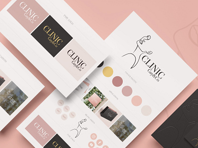 Beauty Clinic Branding/Logo Design beauty branding colour palette company design freelance graphic design hand drawn illustration illustrator indesign logo theme typography