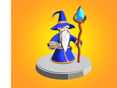Cartoon Wizard 3d 3d character 3d modeling blender design graphic design illustration logo modeling