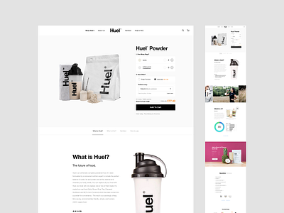Huel - Product Page Full clean ecommerce minimal product shopify store white