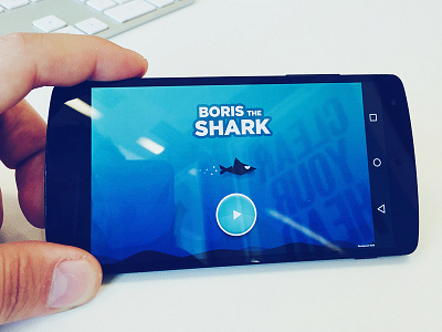 Boris The Shark android blue game gradient ios mobile phone sea shark ui ux