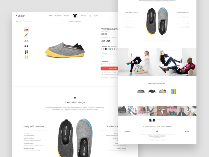 Mahabis Product Page ux ui desktop responsive minimal white clean e-commerce cart store shop product