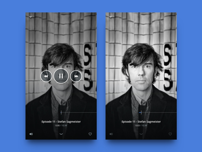 Player UI audio android ios app mobile ux ui podcast music player