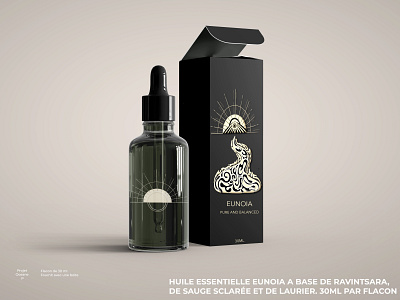 EUNOIA OIL • Branding Cosmetic 3d adobe aromatherapie art artist beauty bottle brand branding concept cosmetic design graphic healthy logo oil package packaging photoshop spiritual