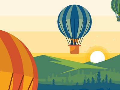 Illustration of The Day balloon explainer video illustration kasra design vector