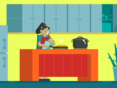 Hectic Day! animation character cooking scene illustration kasra design promotional video vector