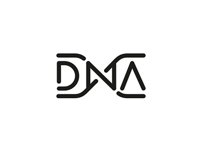 DNA LOGO bw design dna logo