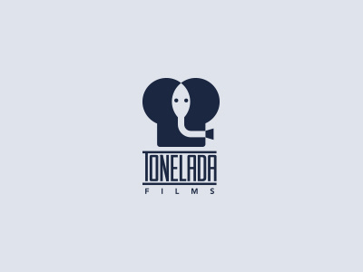 Tonelada Films animal camera can design elephant films gestalt logo movie negative space tonelada