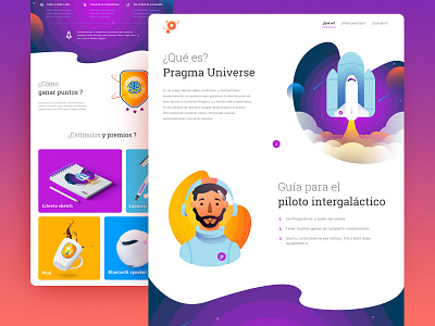 Landing page concept astronaut brain cards cosmos landing landingpage moon space spaceship sun universe