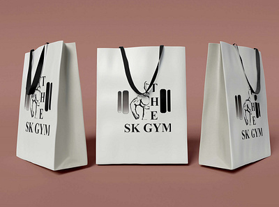 Gym logo bags branding graphic design logo