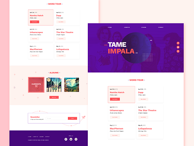 Tame Impala web design css html5 redesign sass ui ux web