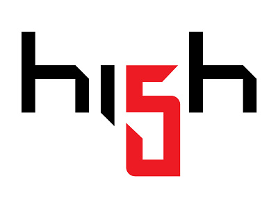 Hi5h branding concept explore high five logo mark party