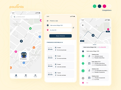 SmartBus App - Plan your itinerary from home app bus concept design itinerary mobile app public transport redesign route social ui uiux ux