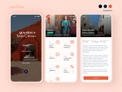 Santa Catalina Monastery App - Tourism Peru app arequipa design guide mobile app monastery nun santa catalina social tourism ui ux