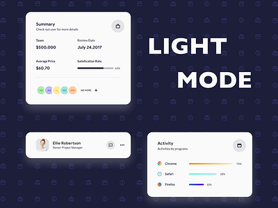 Light Mode Widgets design illustration light mode ui ui inspiration ux widgets