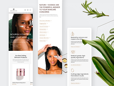 Skincare Website creative direction responsive ui design ux design web design