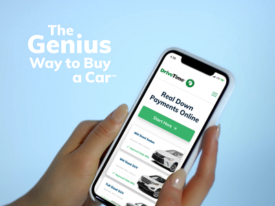 DriveTime Genius! Commercials advertising brand design campaign genius phone app ui design