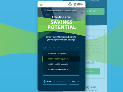 Mobile Redesign for US Energy Recovery brand design brand development creative direction phone app redesign responsive ui design ux design ux strategy