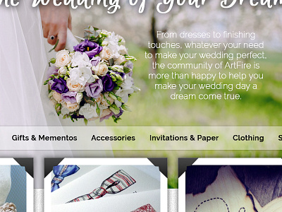 Artfire Section Feature design desktop ecommerce shopping web