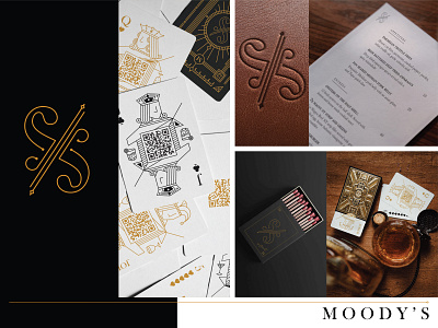 Moody's Lounge | Speakeasy Inspired Whisky Bar brandidentity branding concept design graphic design illustration logo logodesign restuarantbranding speakeasy vector whiskeybarbranding