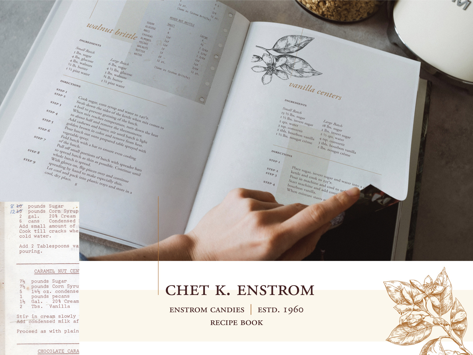 Enstrom Candies Recipe Book Redesign by Bre Meininger on Dribbble