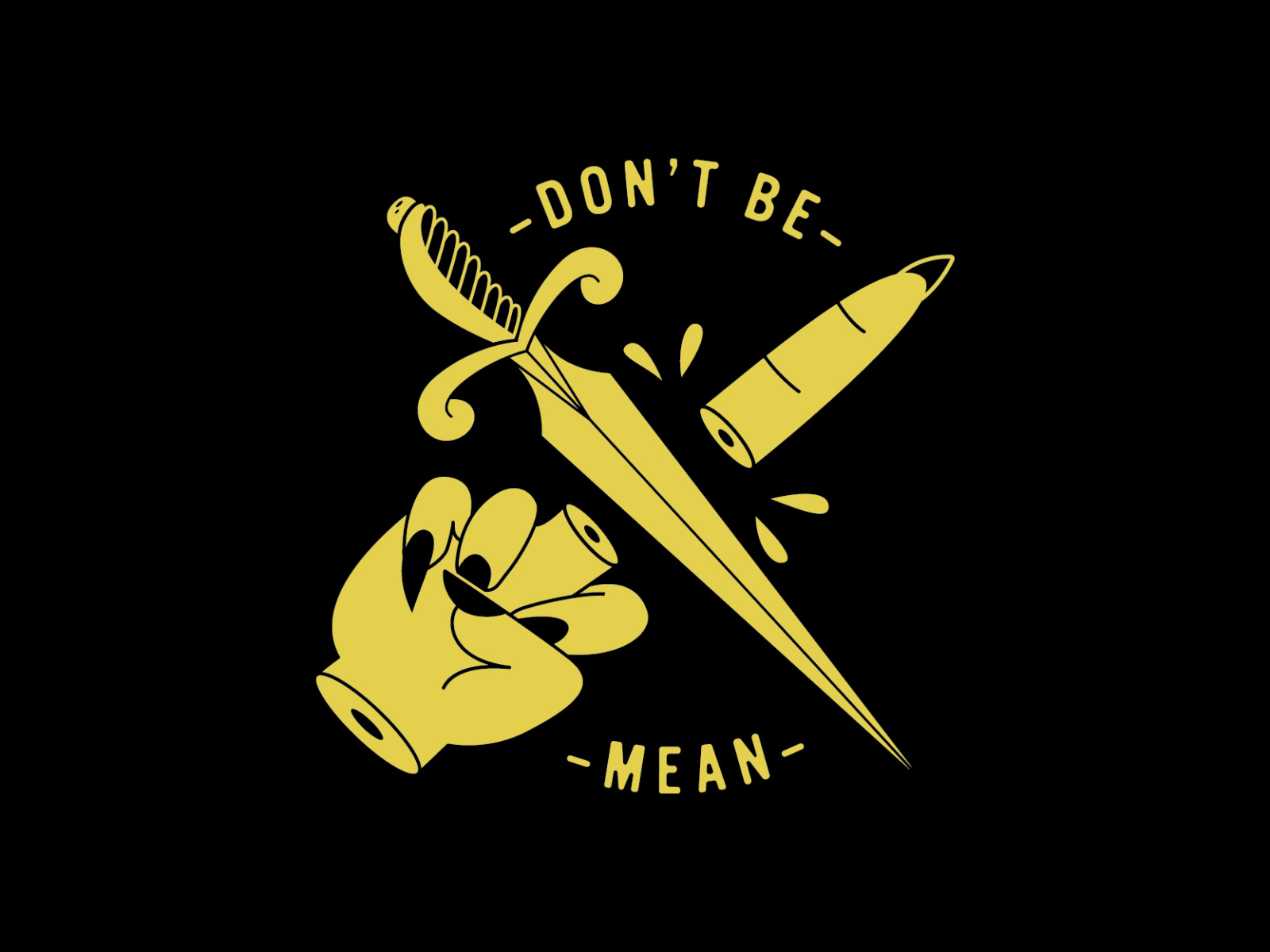 don-t-be-mean-by-christine-chapman-on-dribbble