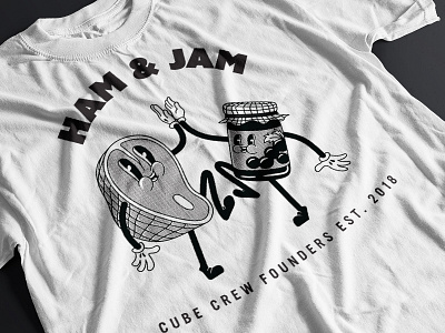 Ham&Jam 1930s cartoon graphic design ham illustration illustrator inside joke jam t shirt design vector