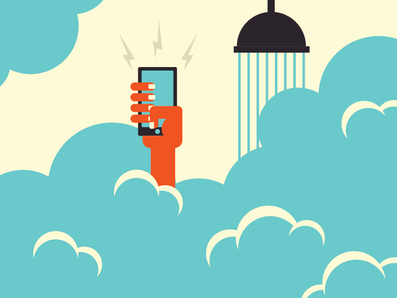 Phone Call In The Shower by Christine Chapman on Dribbble