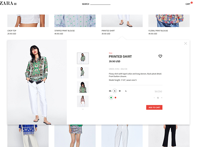 zara online shopping redesign ecommerce online shopping shopping ux web web design zara