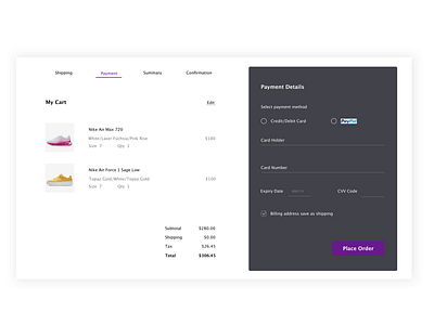 DailyUI#002 - checkout page