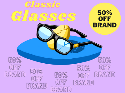 My Pair of Off-Brand Glasses 2d design digital drawing digital illustration from sketch graphic design hand drawing hand drawn illustration logo vector