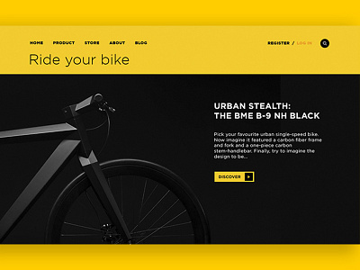 Bike inspired bike inspired landing page urban