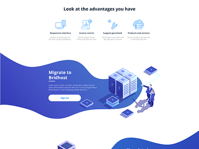 Website Hosting design hosting illustration landing page ui website