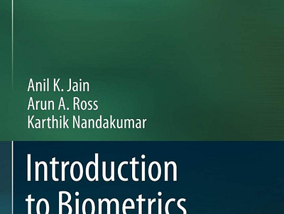 (BOOKS)-Introduction to Biometrics app book books branding design download ebook illustration logo ui
