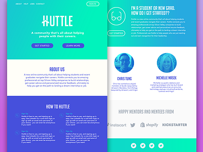 Huttle careers gradient website