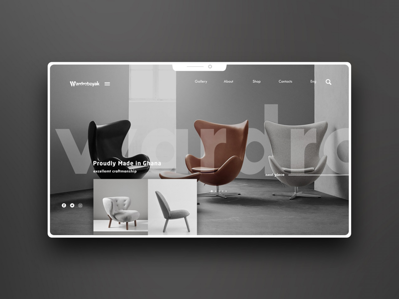 Wardrobeyak website ui ux website design graphic