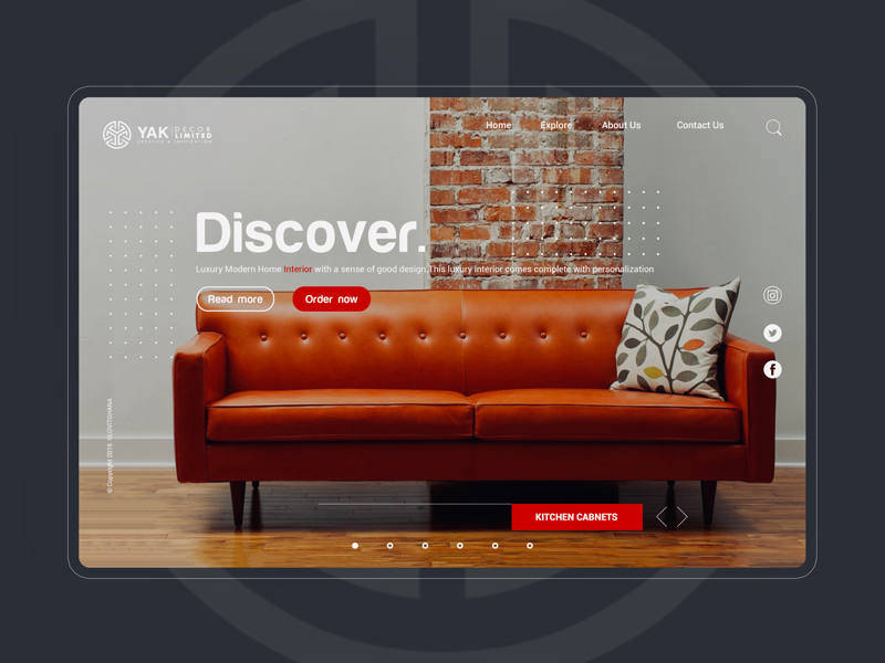 Yakdecor UI/UX web design design graphics decor interior ux ui webdesign website