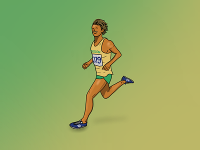 Steve Prefontaine adidas beautiful graceful illustration oregon prefontaine running track