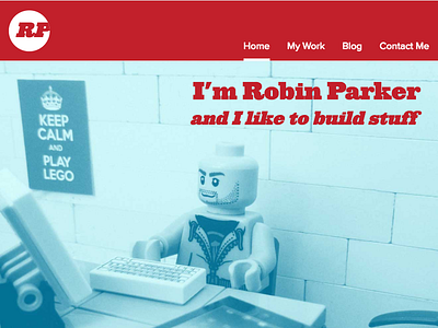 RobinParker.co.uk homepage portfolio