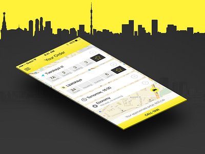 Taxi App — Behance Presentation app ios ipad iphone mobile order screen sketch taxi ui ux