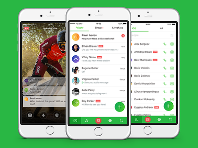 ICQ Redesign broadcast icq live messenger redesign sketch videochat