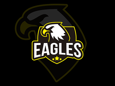 32/50 Sport Team black challenge dailylogo design eagles logo sportteam yellow